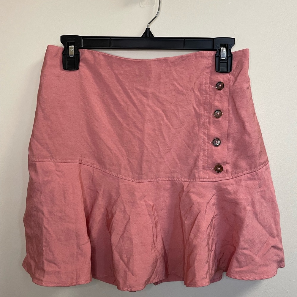 ZARA pink skirt with buttons